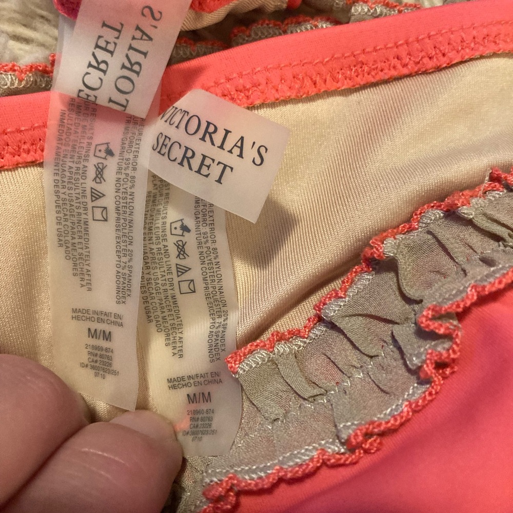 Coral Ruffle Bikini Set - Picture 2 of 2
